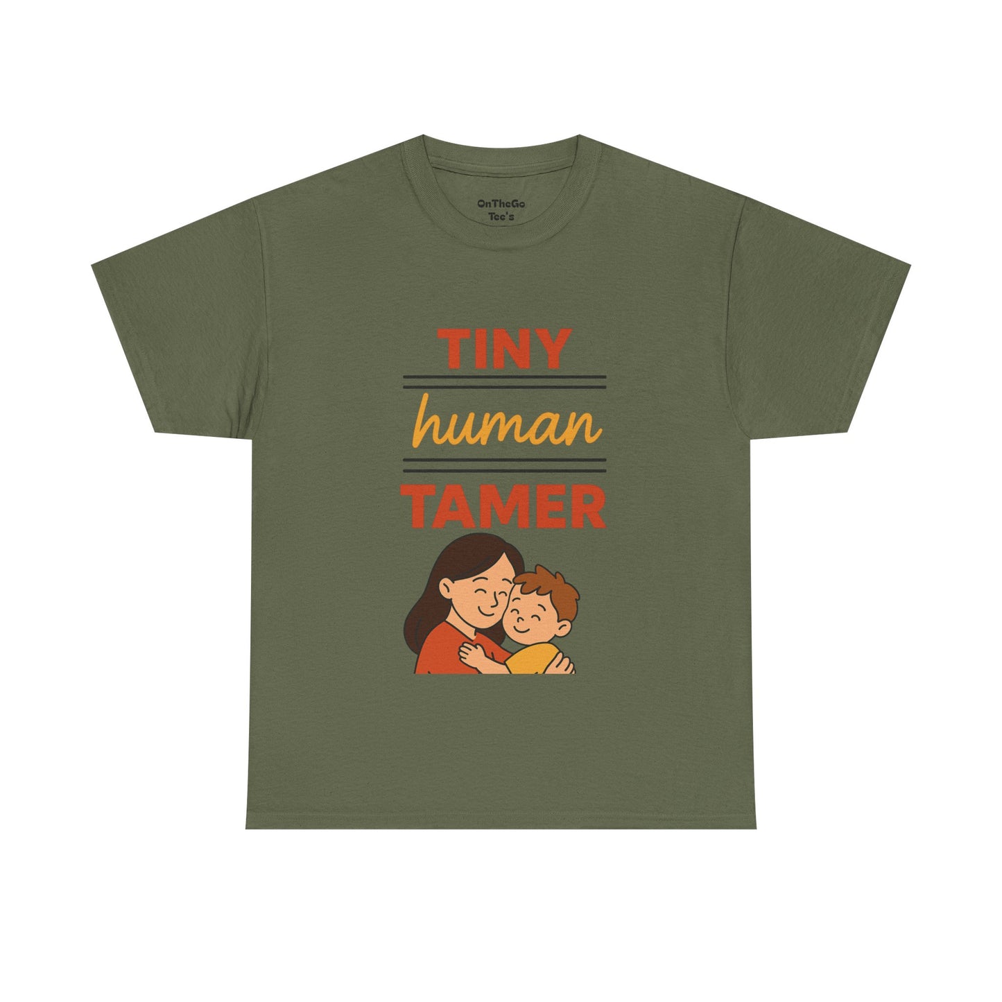 Tiny Human Tamer Unisex Heavy Cotton Tee - Cute Parenting and caregiver gift