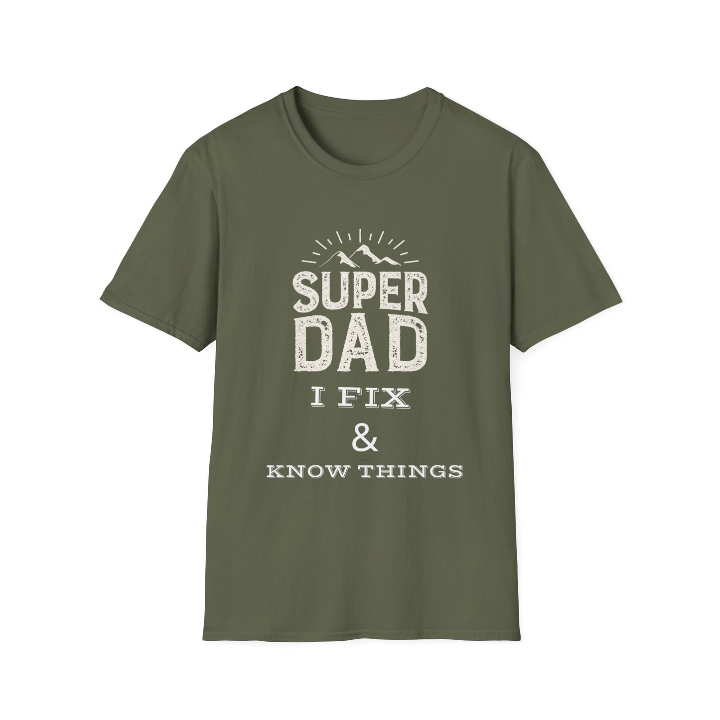 Super Dad T-Shirt | I Fix & Know Things | Funny Father’s Day Gift | Unisex Softstyle Tee