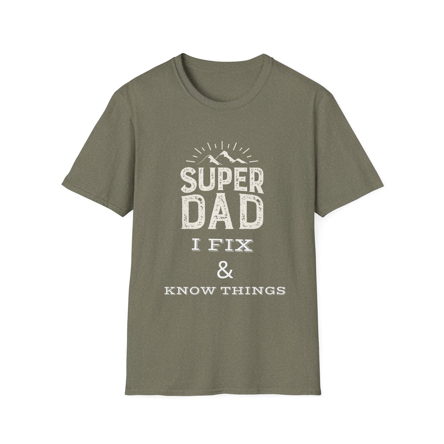 Super Dad T-Shirt | I Fix & Know Things | Funny Father’s Day Gift | Unisex Softstyle Tee