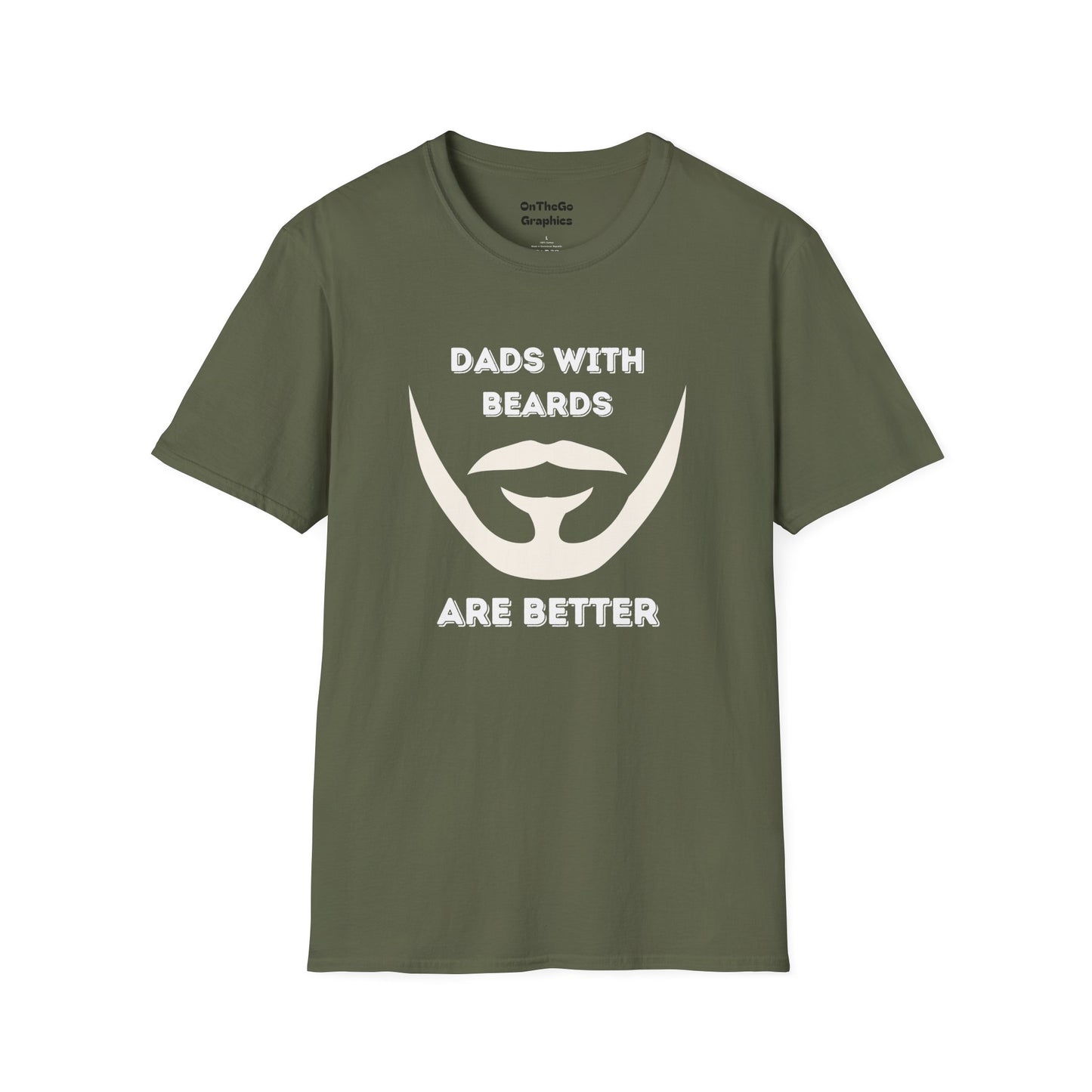 Dads with Beards T-Shirt | Funny Gift for Bearded Dads | Unisex Softstyle Tee