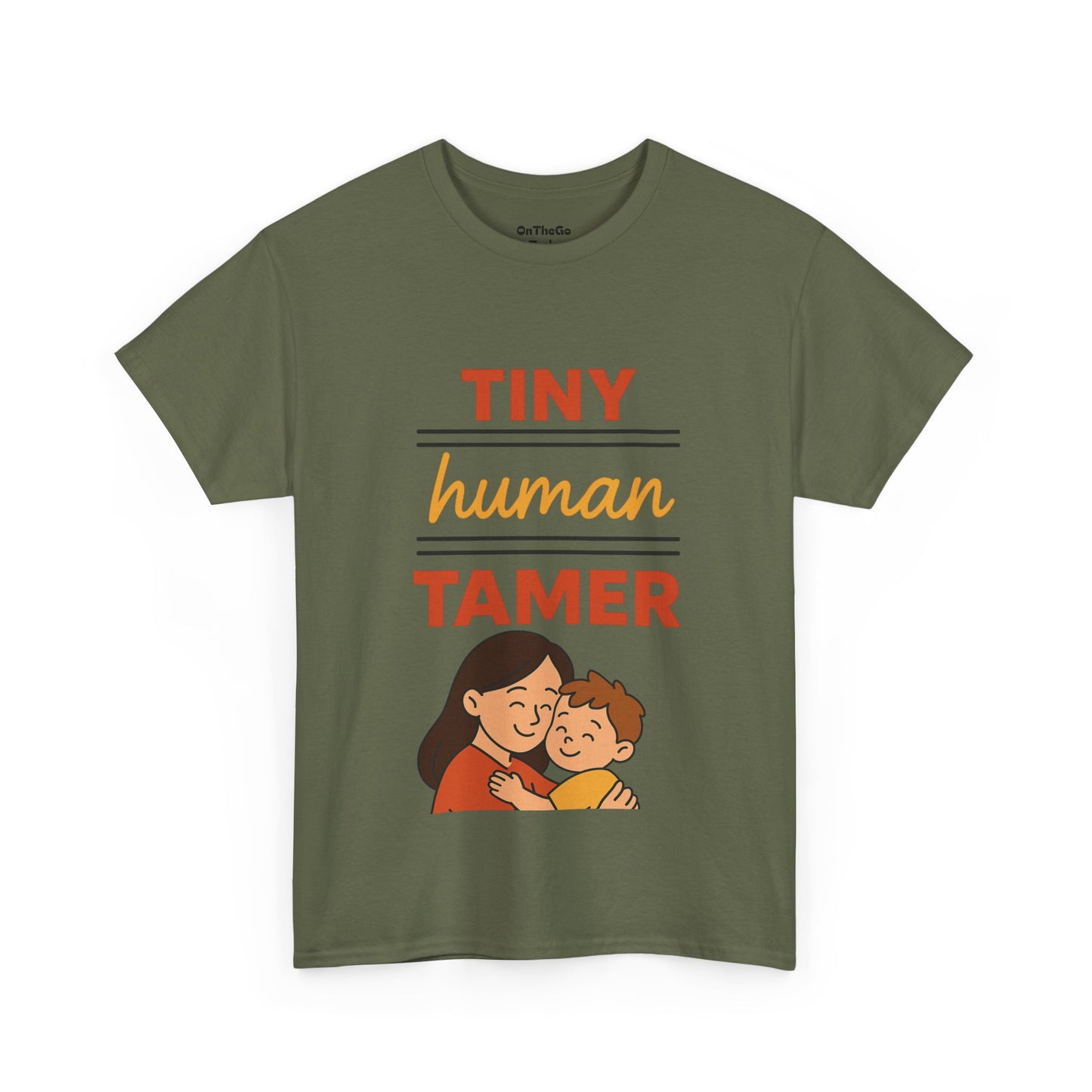 Tiny Human Tamer Unisex Heavy Cotton Tee - Cute Parenting and caregiver gift