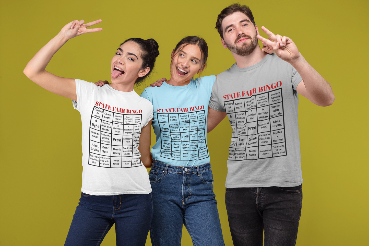 State Fair Bingo T-Shirt Funny Redneck Humor Tee for Fairs & Festivals