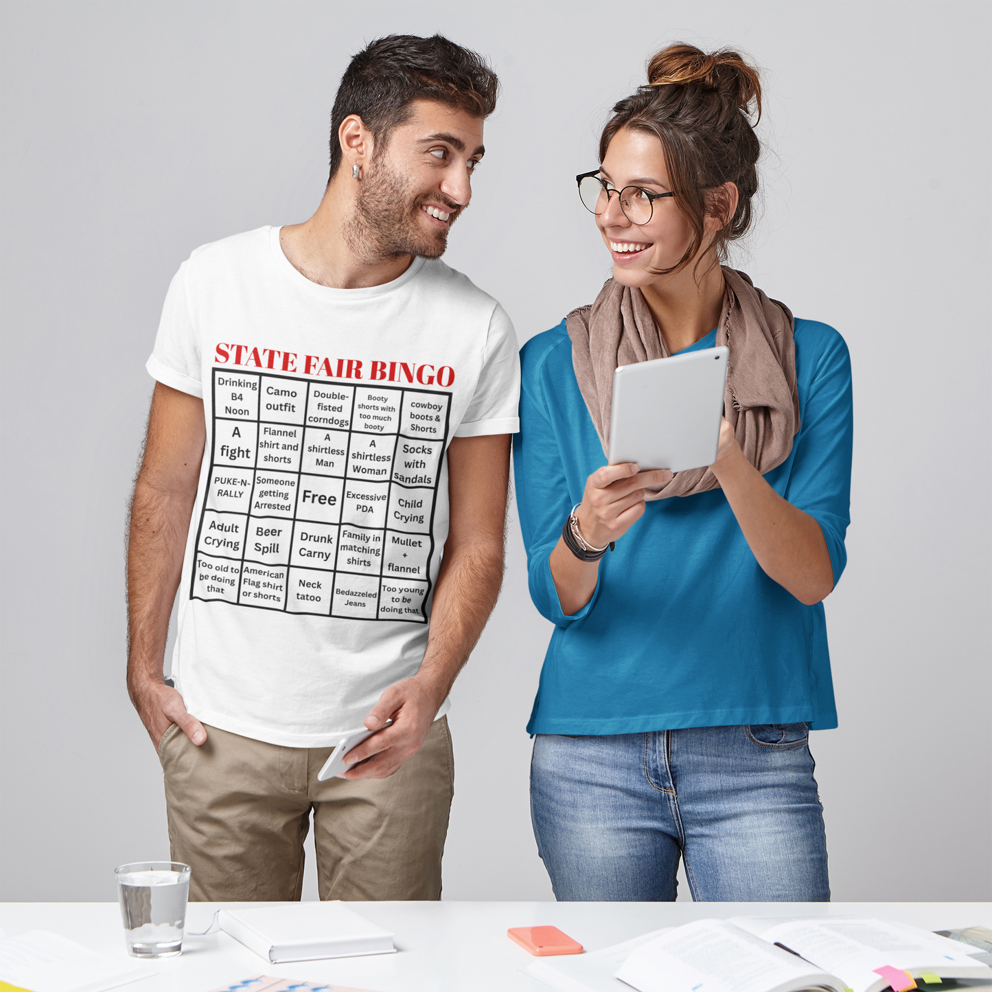 State Fair Bingo T-Shirt Funny Redneck Humor Tee for Fairs & Festivals
