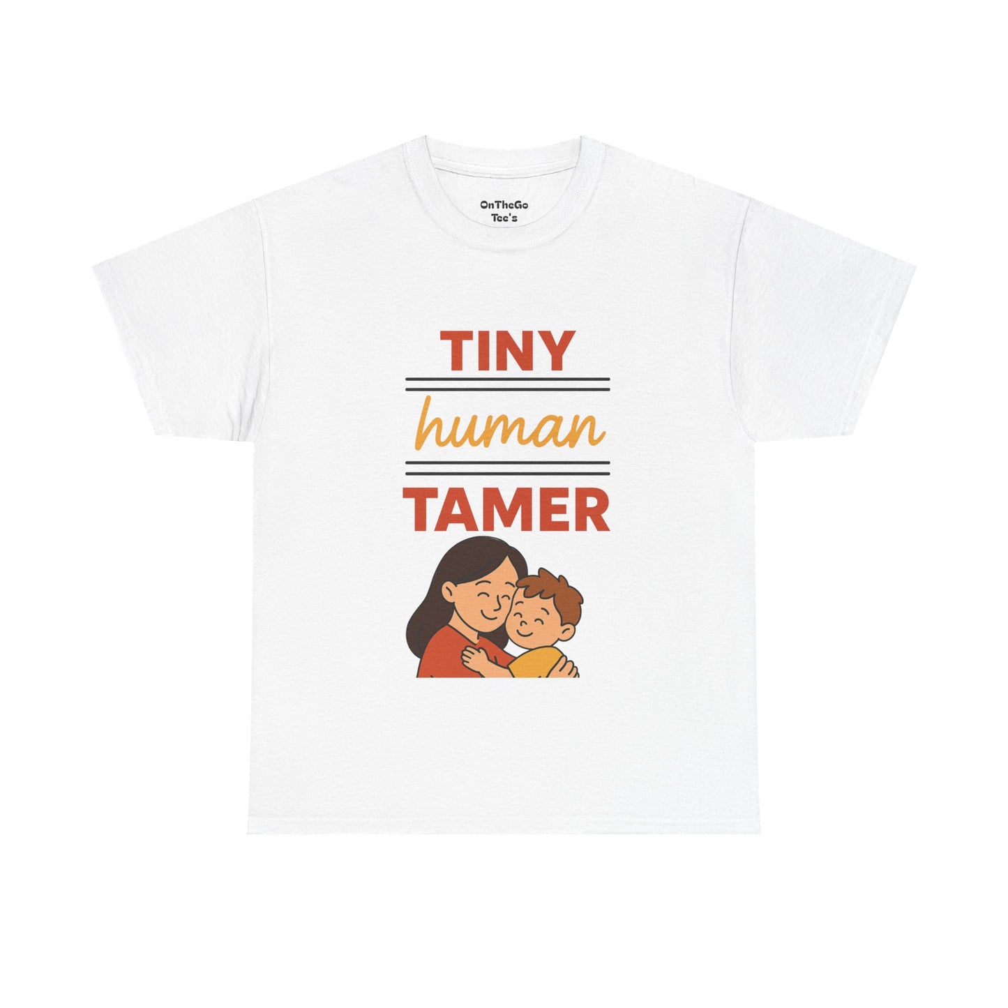 Tiny Human Tamer Unisex Heavy Cotton Tee - Cute Parenting and caregiver gift