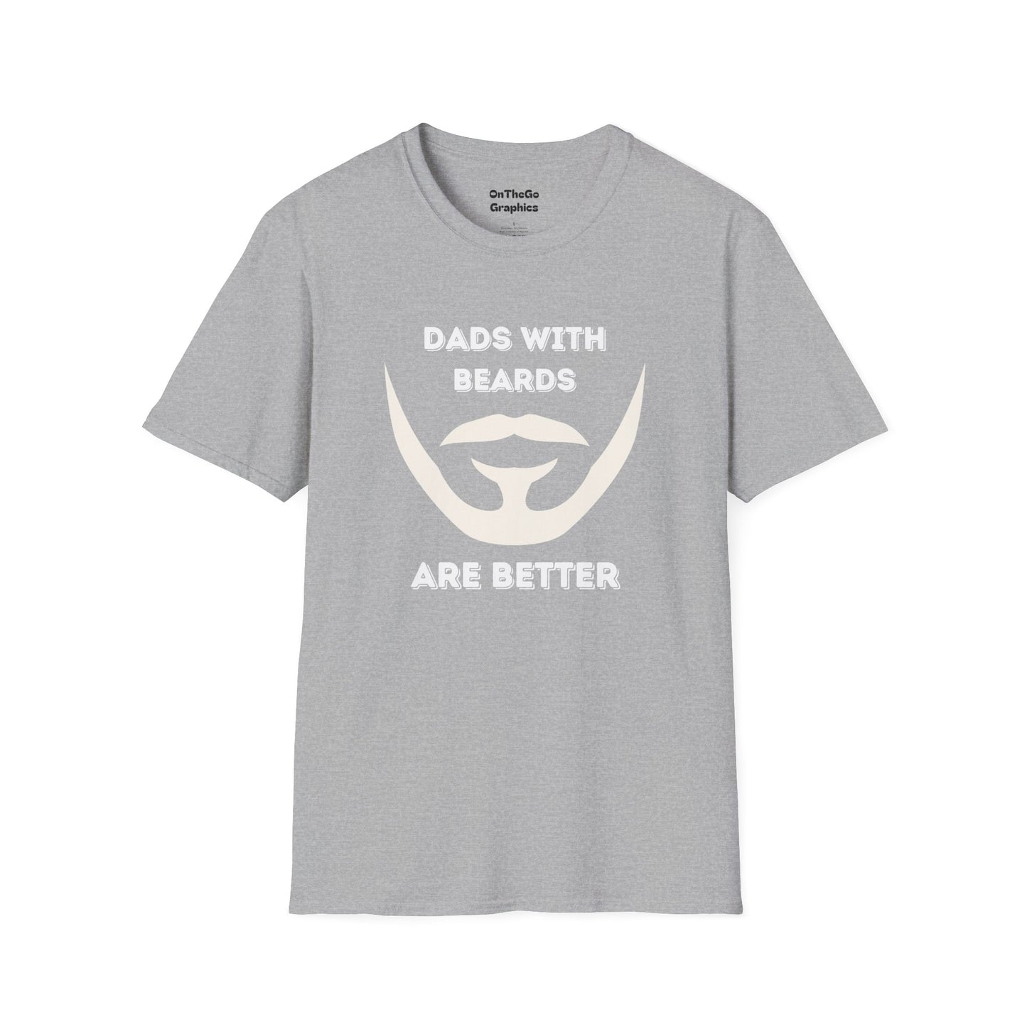 Dads with Beards T-Shirt | Funny Gift for Bearded Dads | Unisex Softstyle Tee