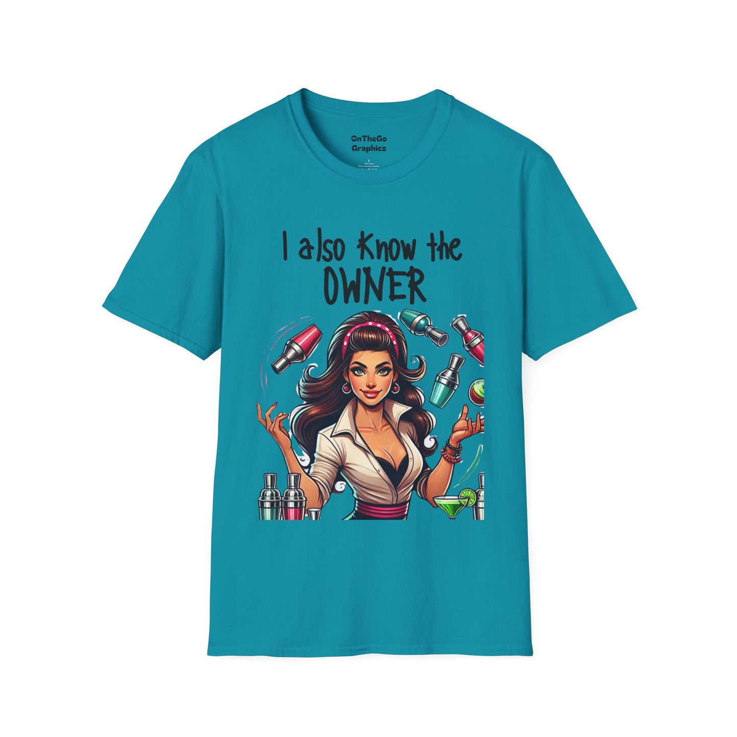 I Know the Owner - VIP Staff Edition 2 Funny Graphic Tee Bartender Staff T-Shirt