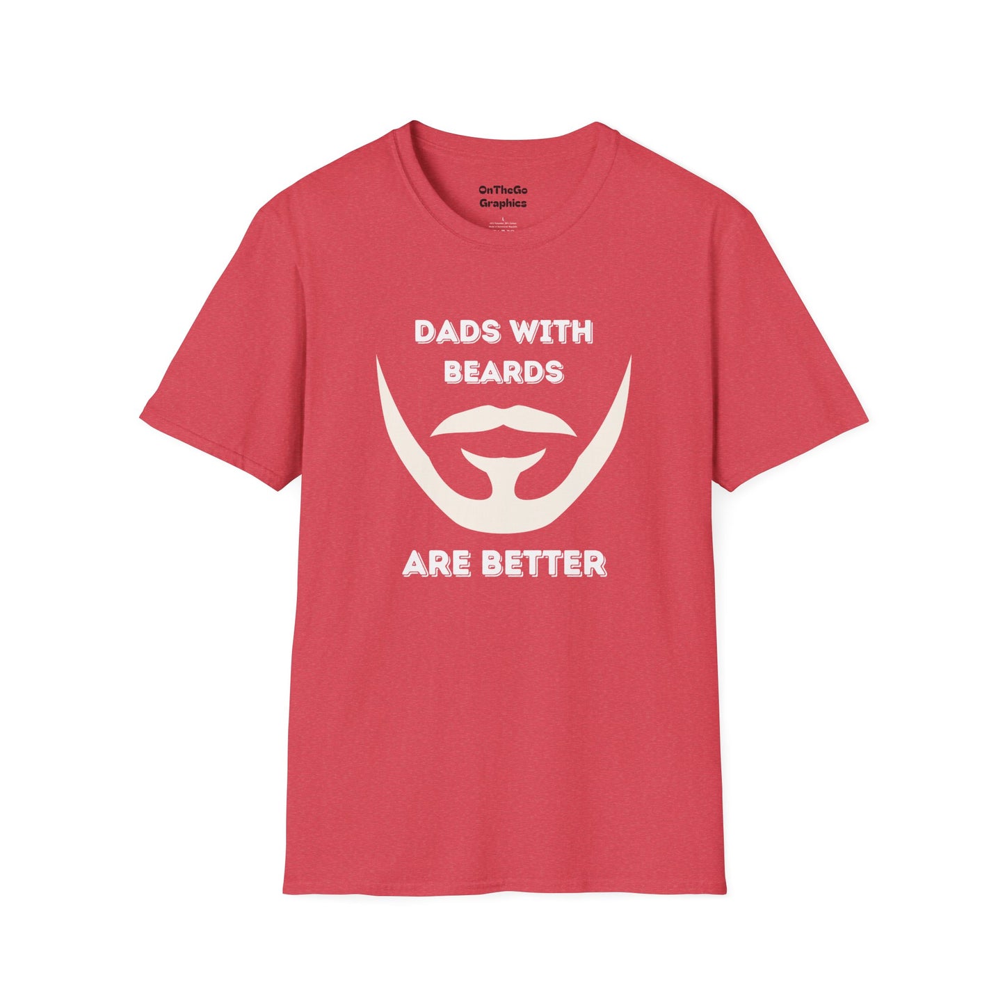 Dads with Beards T-Shirt | Funny Gift for Bearded Dads | Unisex Softstyle Tee