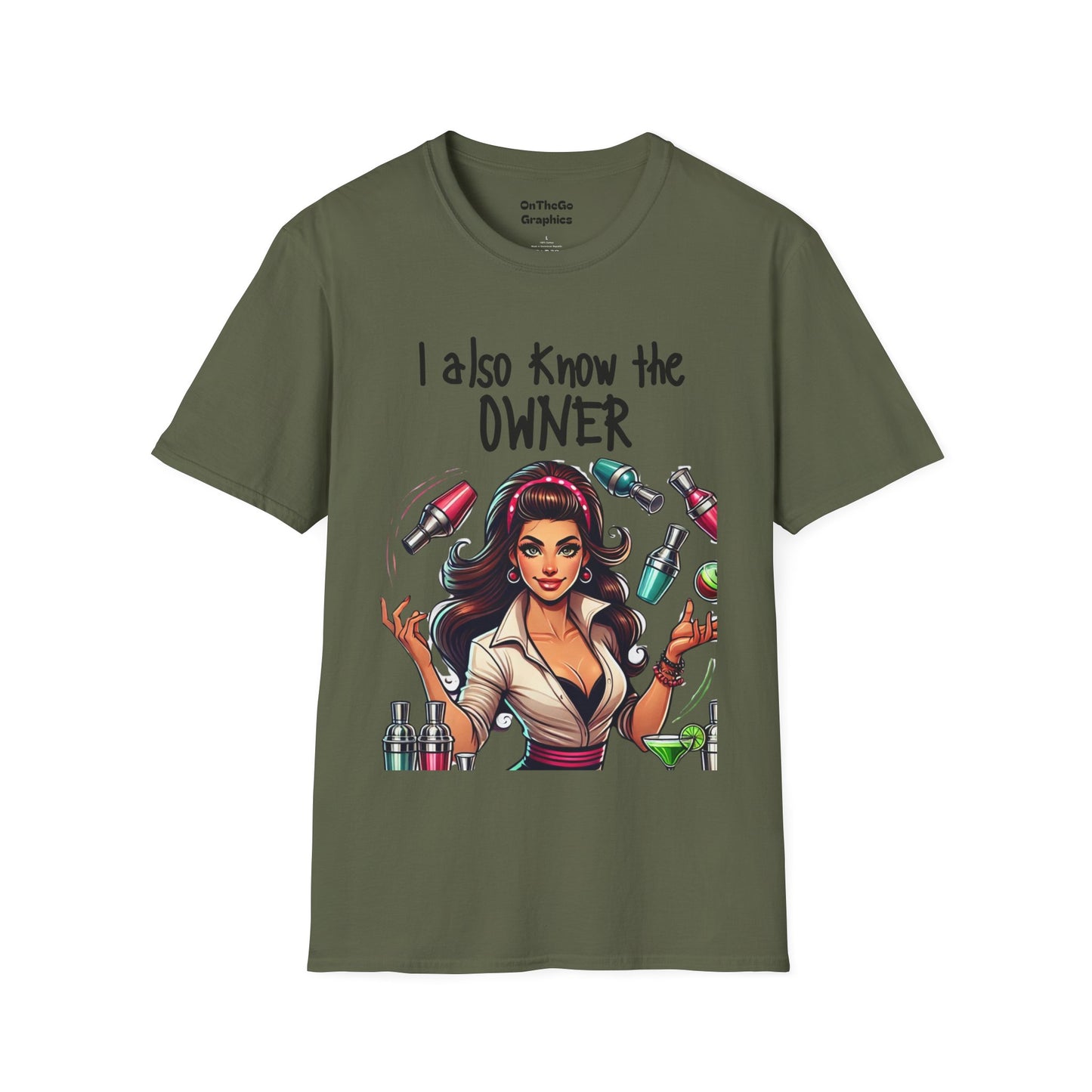 I Know the Owner - VIP Staff Edition 2 Funny Graphic Tee Bartender Staff T-Shirt