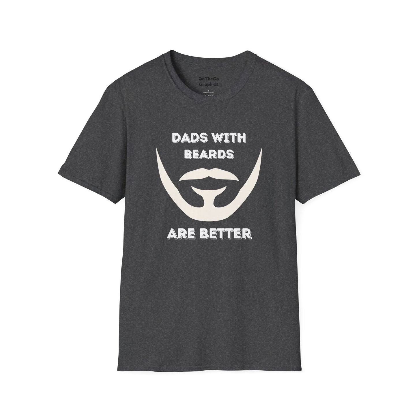 Dads with Beards T-Shirt | Funny Gift for Bearded Dads | Unisex Softstyle Tee