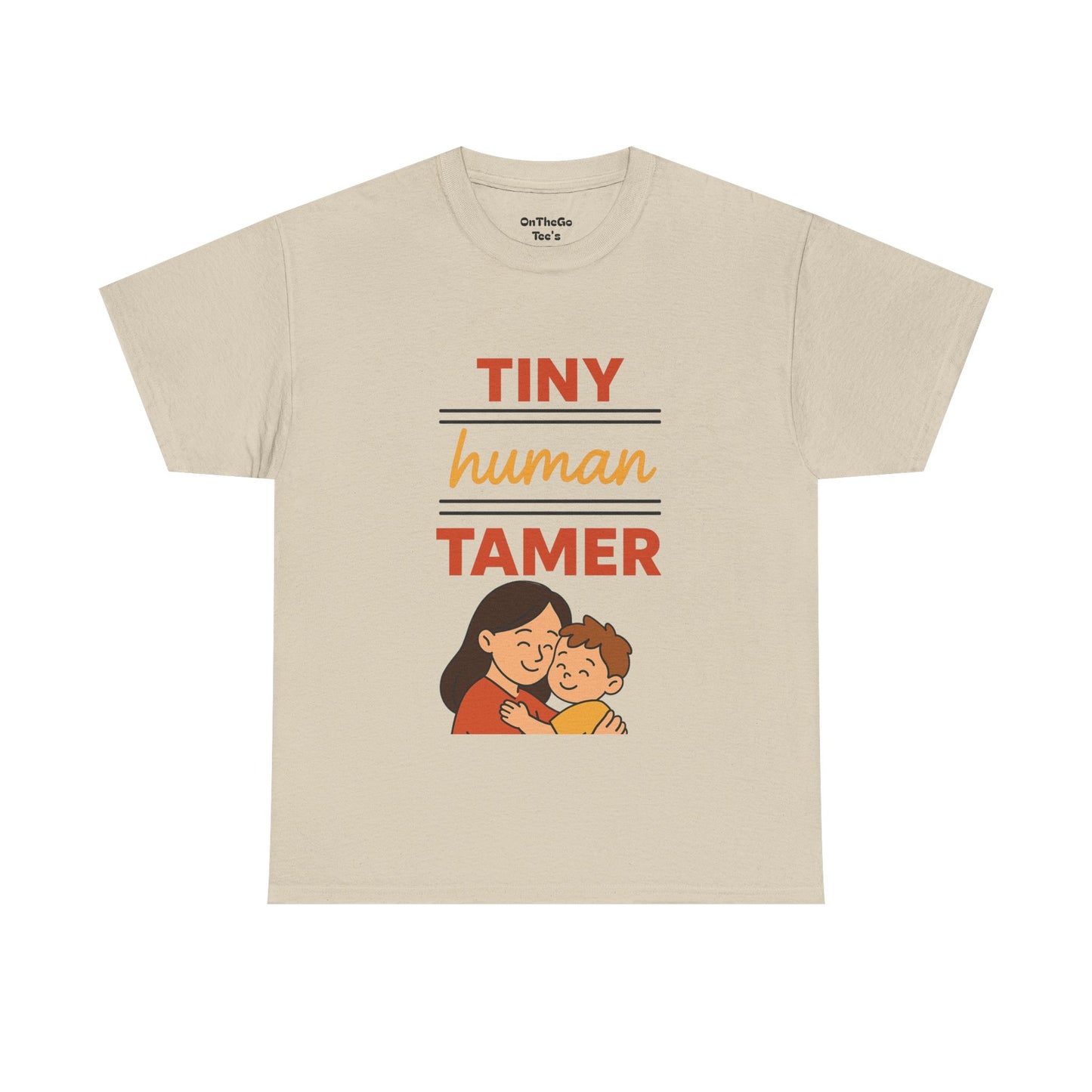 Tiny Human Tamer Unisex Heavy Cotton Tee - Cute Parenting and caregiver gift