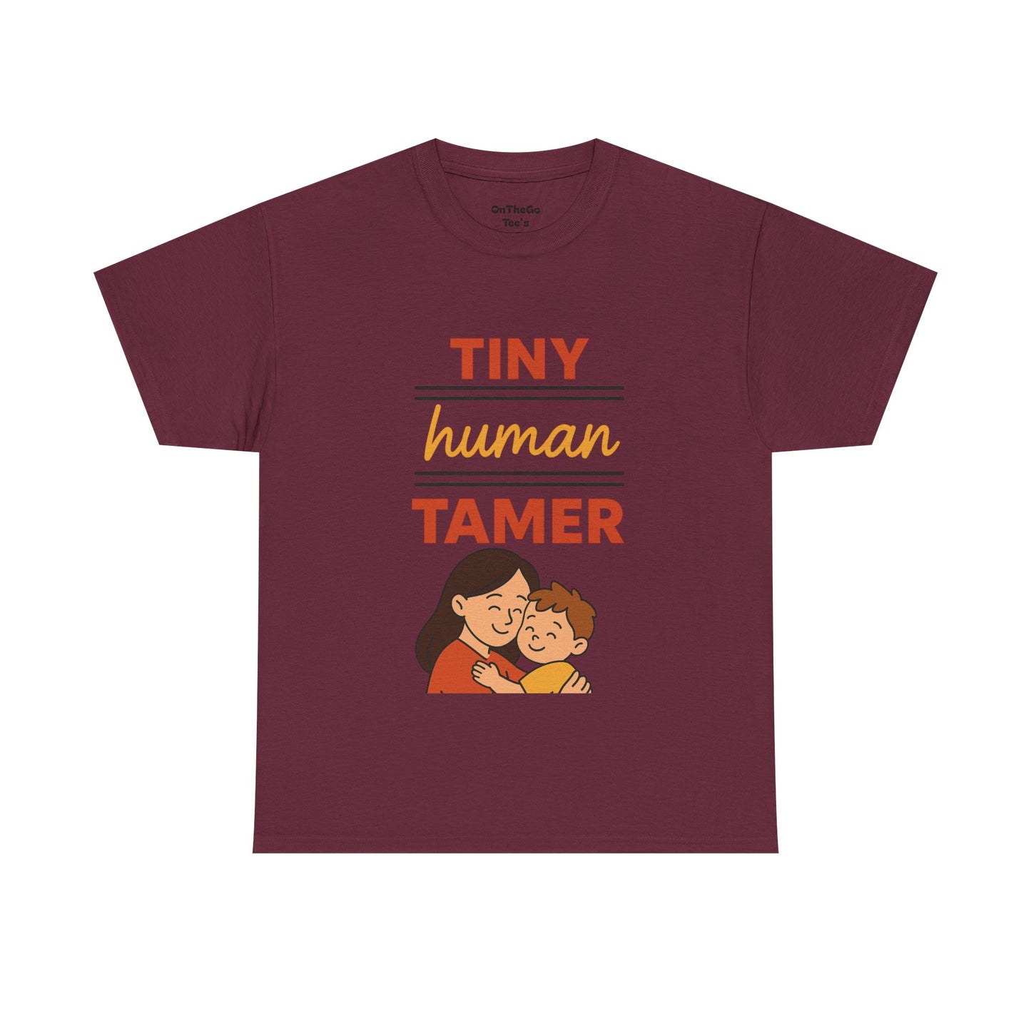 Tiny Human Tamer Unisex Heavy Cotton Tee - Cute Parenting and caregiver gift