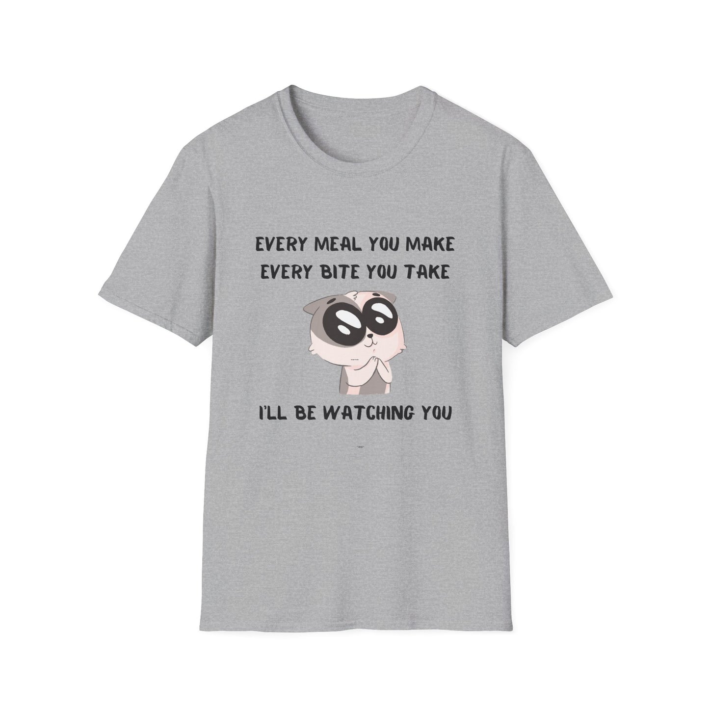 Funny Cat Watching You T-Shirt 2 - Unisex Softstyle Tee for Cat Lovers
