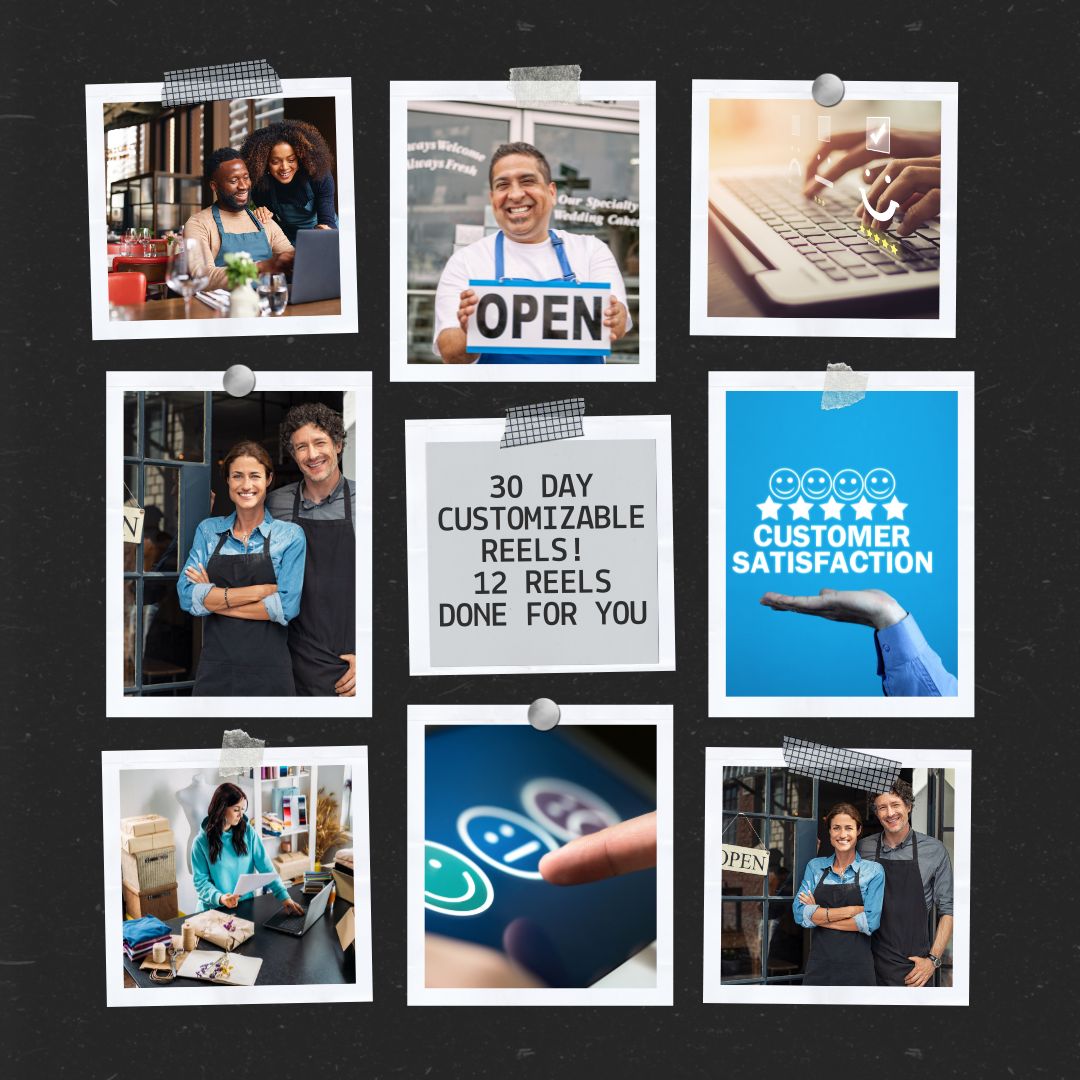 30-Day Social Media Posts – Business Reels and Descriptions Done For You