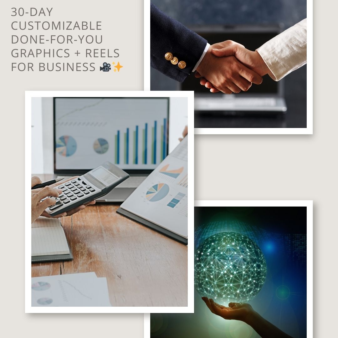 30-Days of Social Media Posts **Graphics + Reels for Business** π¨π₯β¨