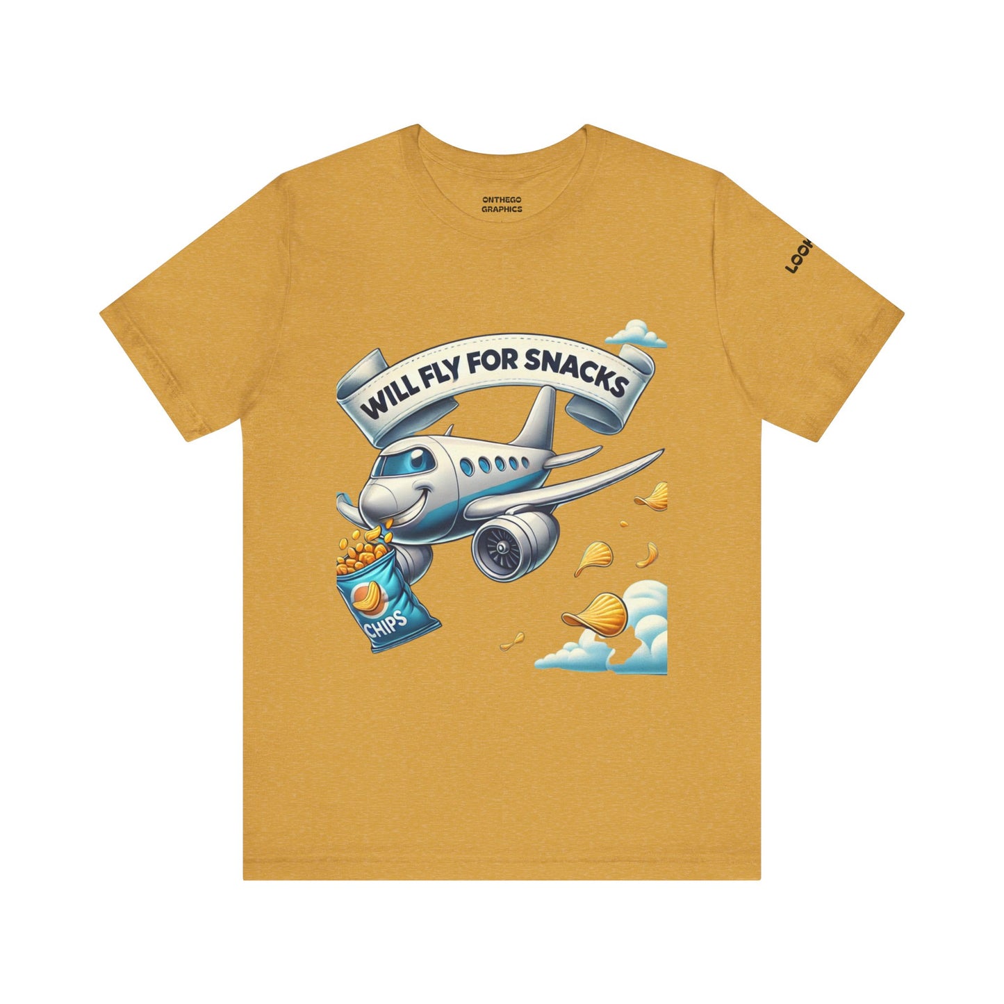 Pilot I Fly For Snack Soft Jersey Short Sleeve Tee Funny Graphic T-Shirt