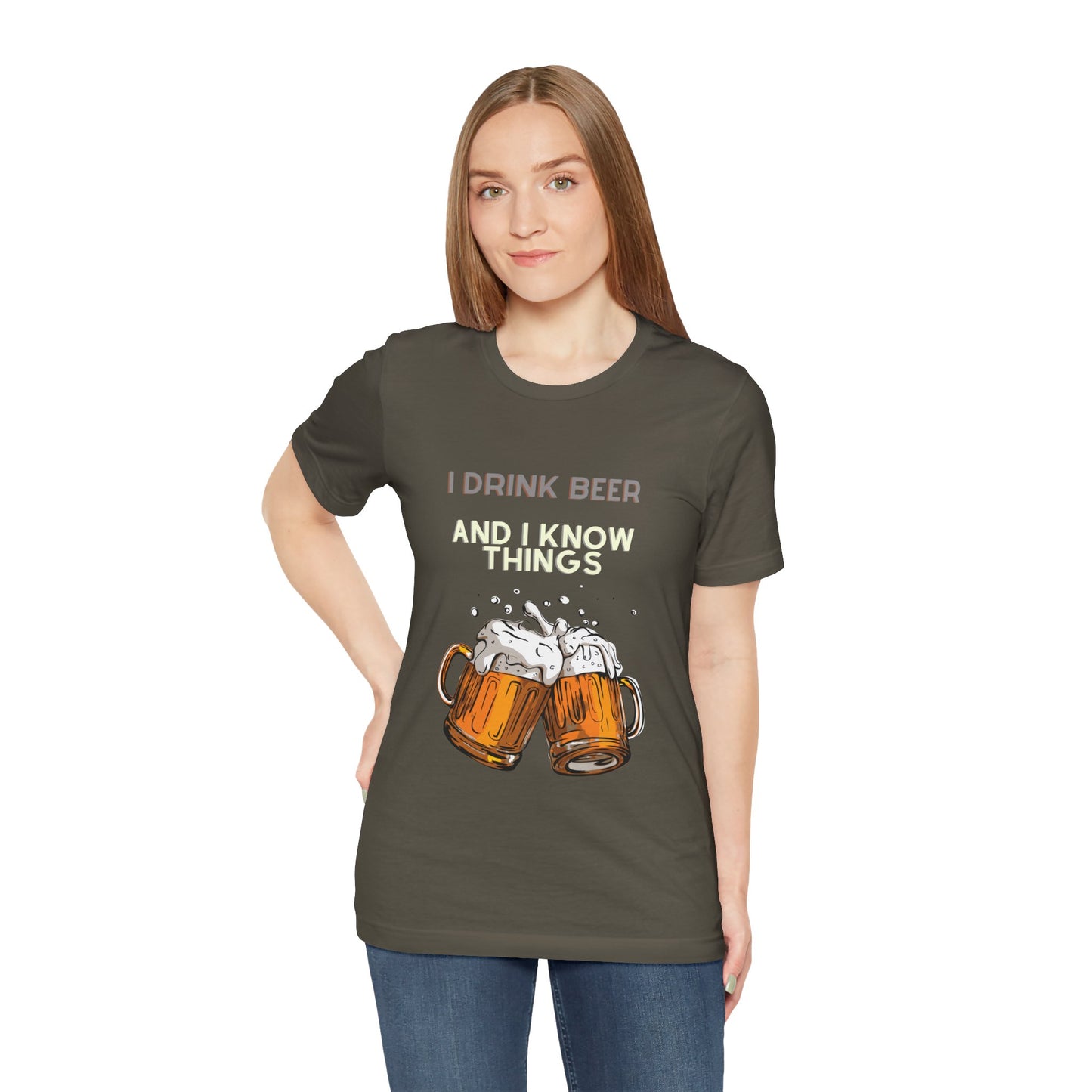 I Drink Beer and Know Things T-Shirt: Funny Graphic Tee for Beer Lovers and Witty Minds