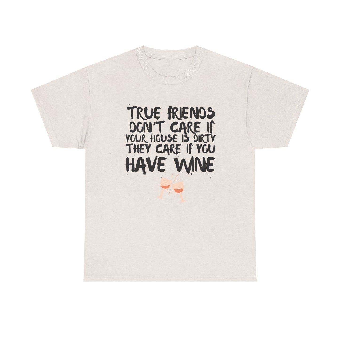 Friends and Wine Tee Soft Style T Shirt Graphic Tee