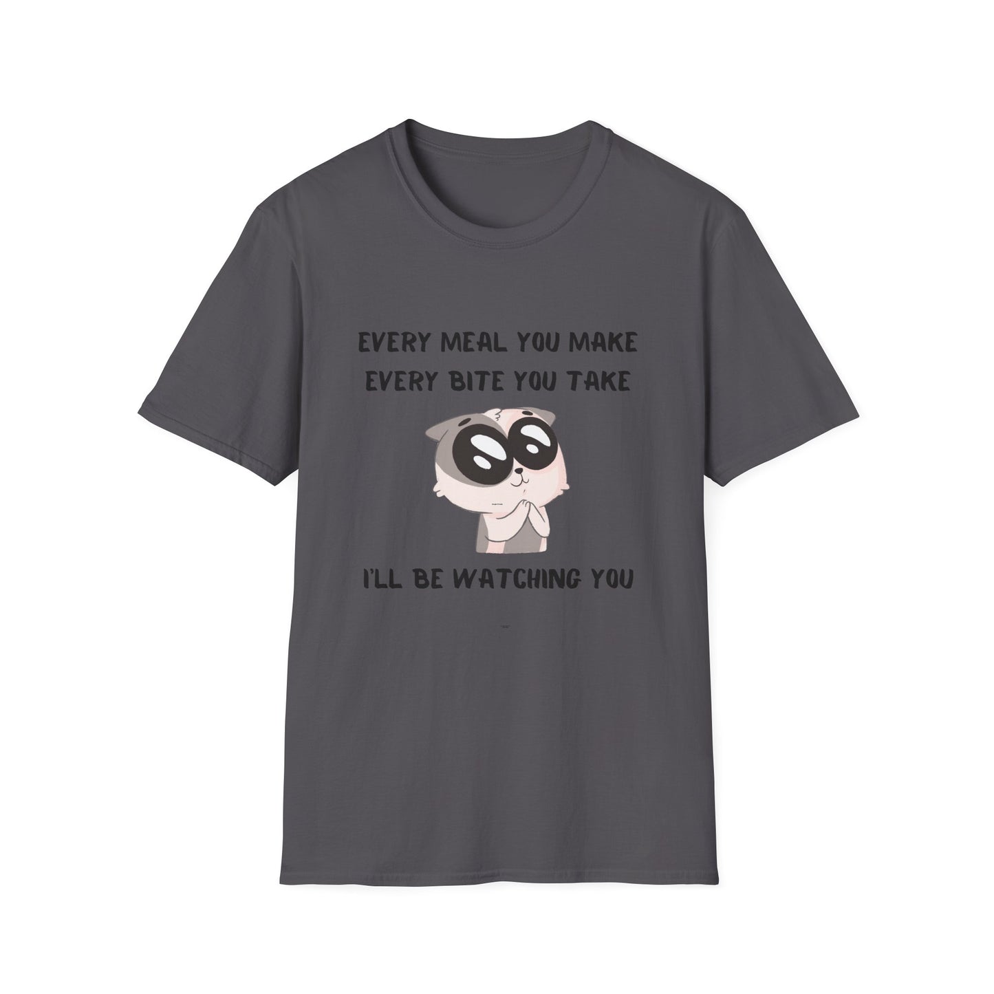 Funny Cat Watching You T-Shirt 2 - Unisex Softstyle Tee for Cat Lovers