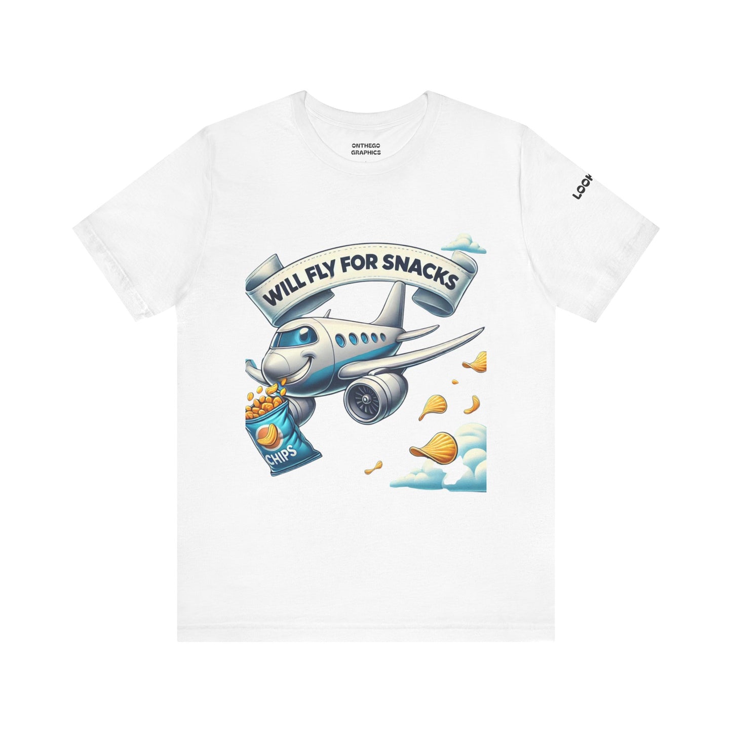 Pilot I Fly For Snack Soft Jersey Short Sleeve Tee Funny Graphic T-Shirt