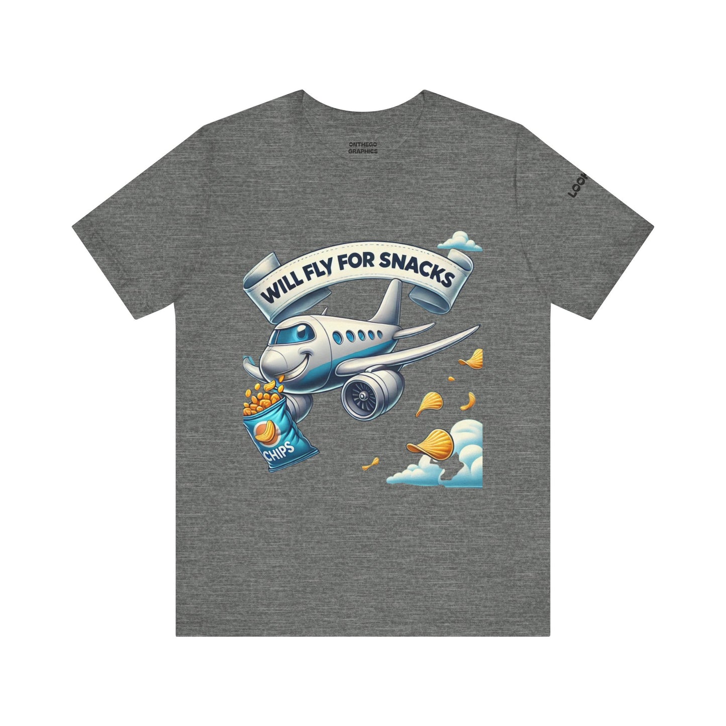 Pilot I Fly For Snack Soft Jersey Short Sleeve Tee Funny Graphic T-Shirt