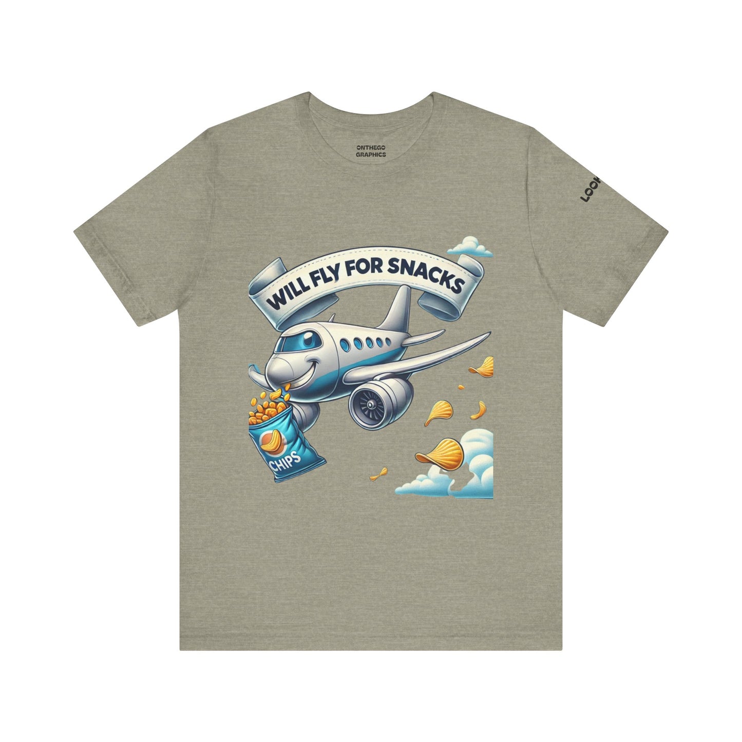 Pilot I Fly For Snack Soft Jersey Short Sleeve Tee Funny Graphic T-Shirt