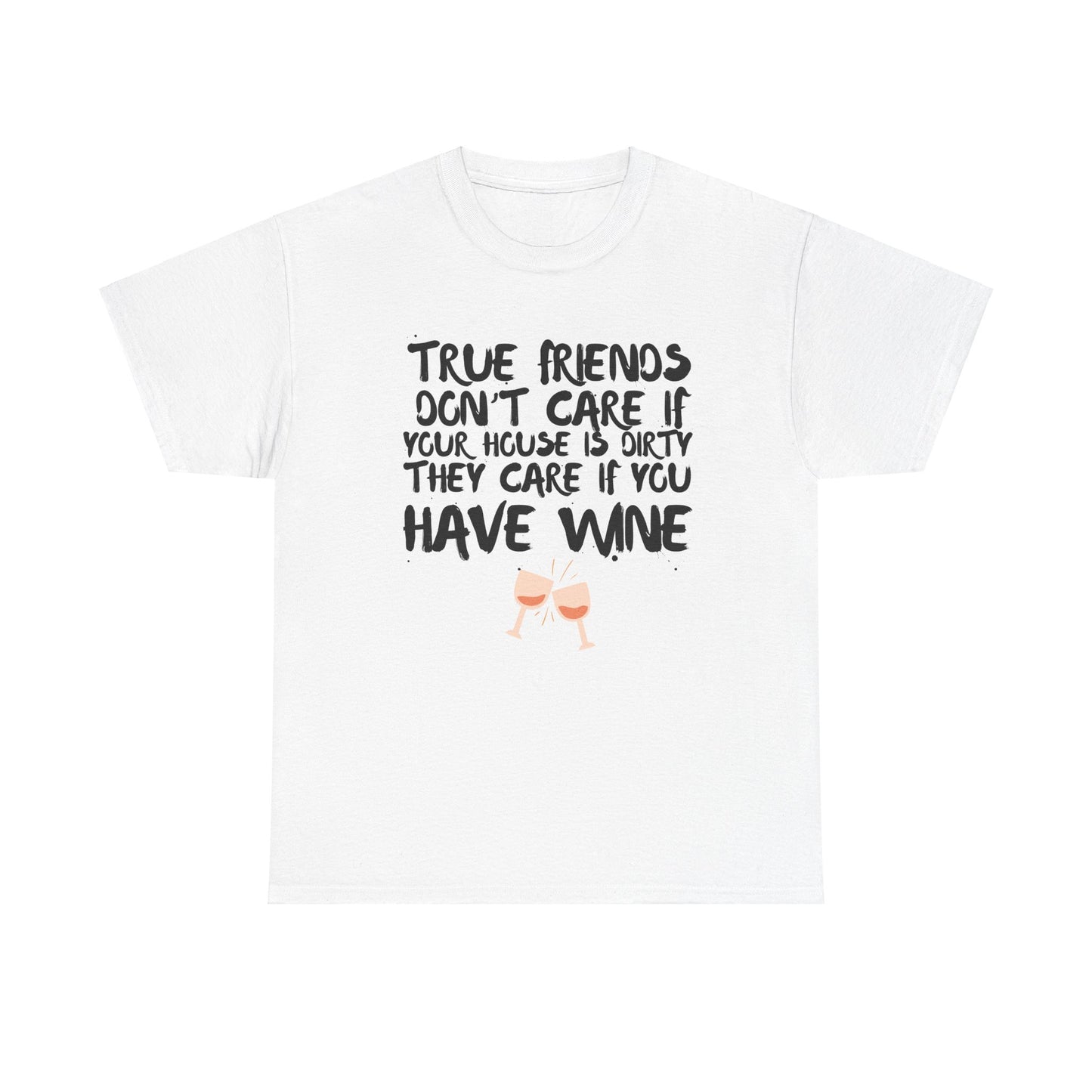 Friends and Wine Tee Soft Style T Shirt Graphic Tee