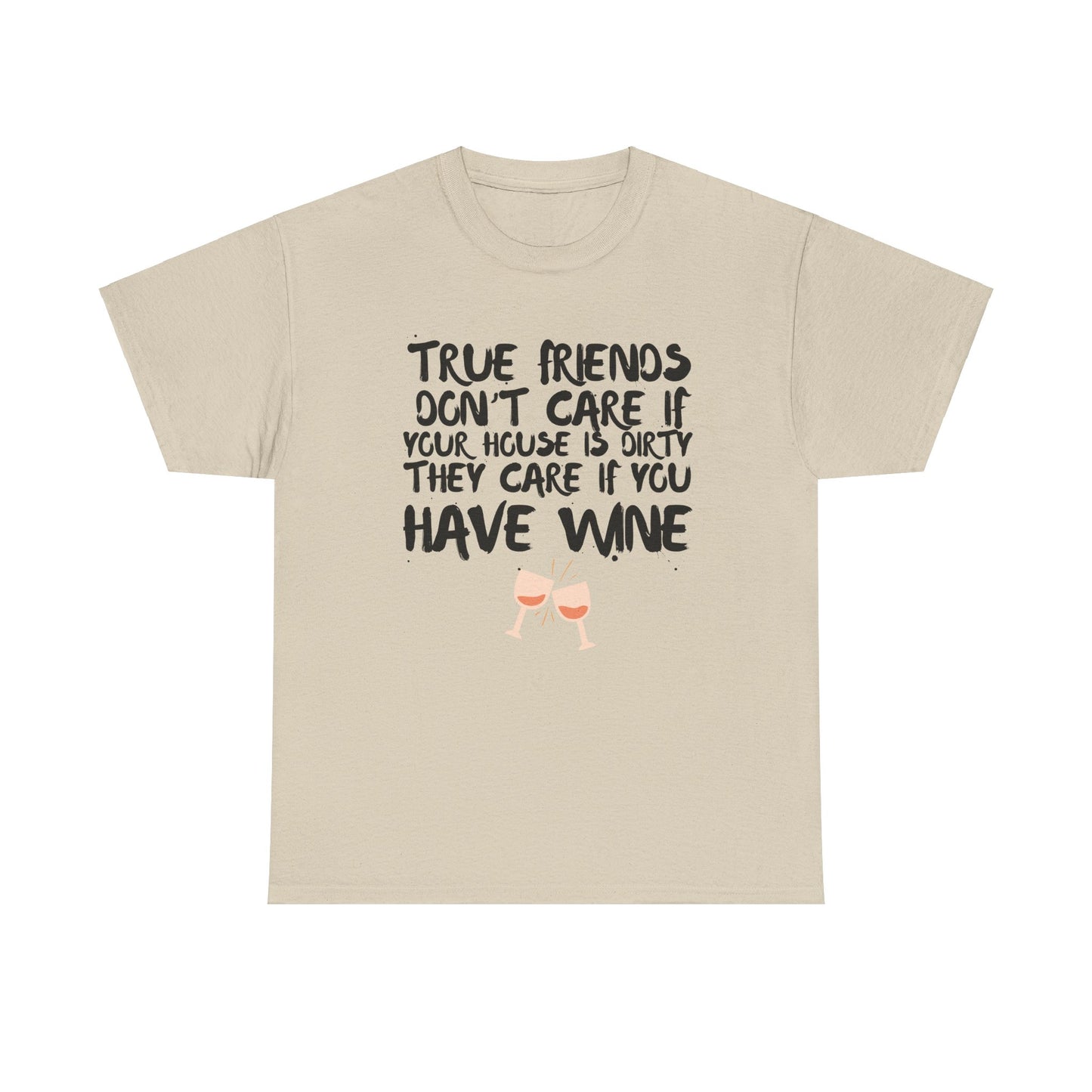 Friends and Wine Tee Soft Style T Shirt Graphic Tee