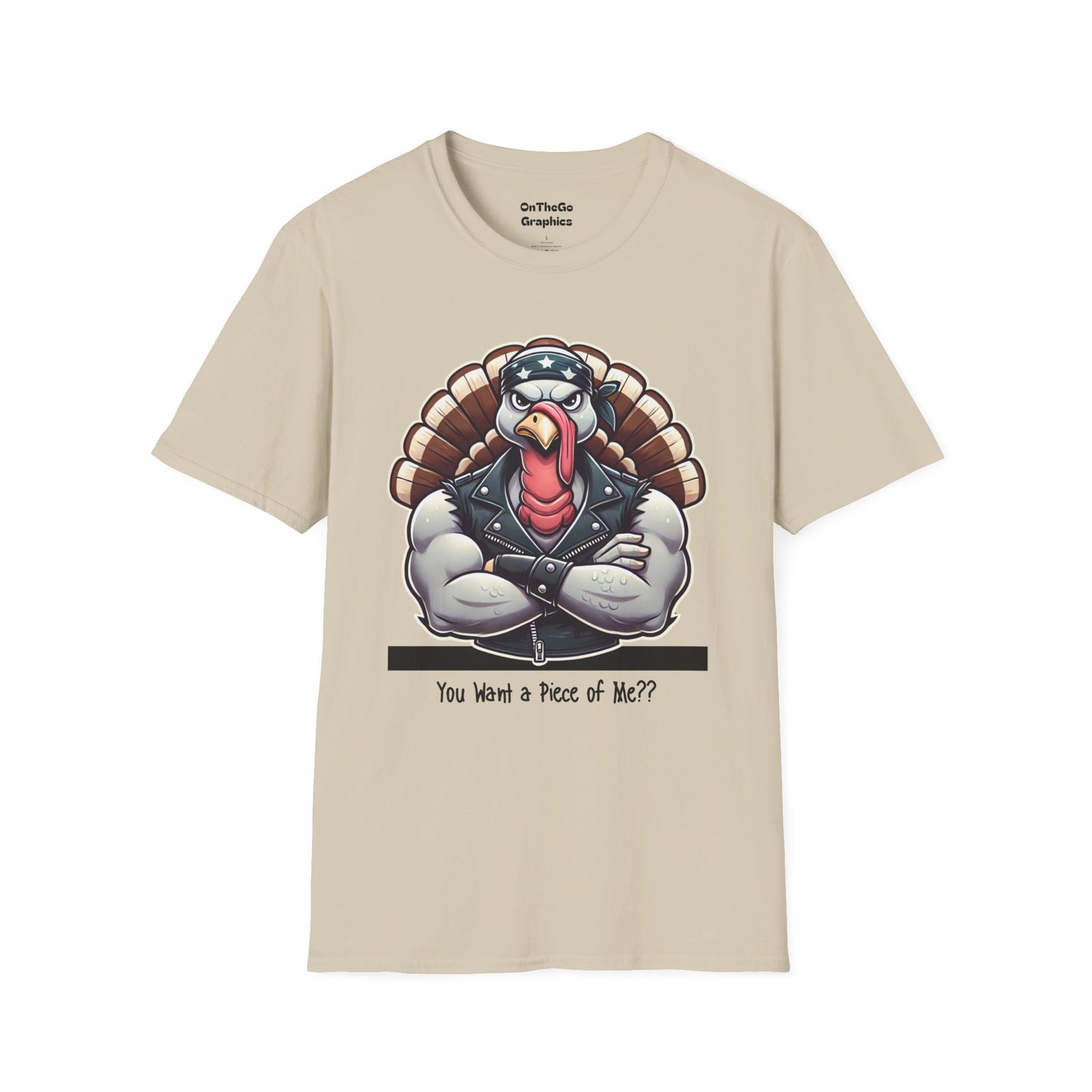 You Want a Piece of Me? Tough Turkey Holiday T-Shirt – Funny Holiday Apparel