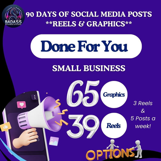 90-Day Combination Package: Graphics, Reels and Descriptions!