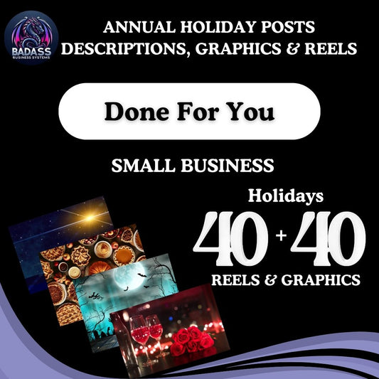 Holiday Social Media Bundle – Reels, Graphics & Captions Done for You 🎄✨
