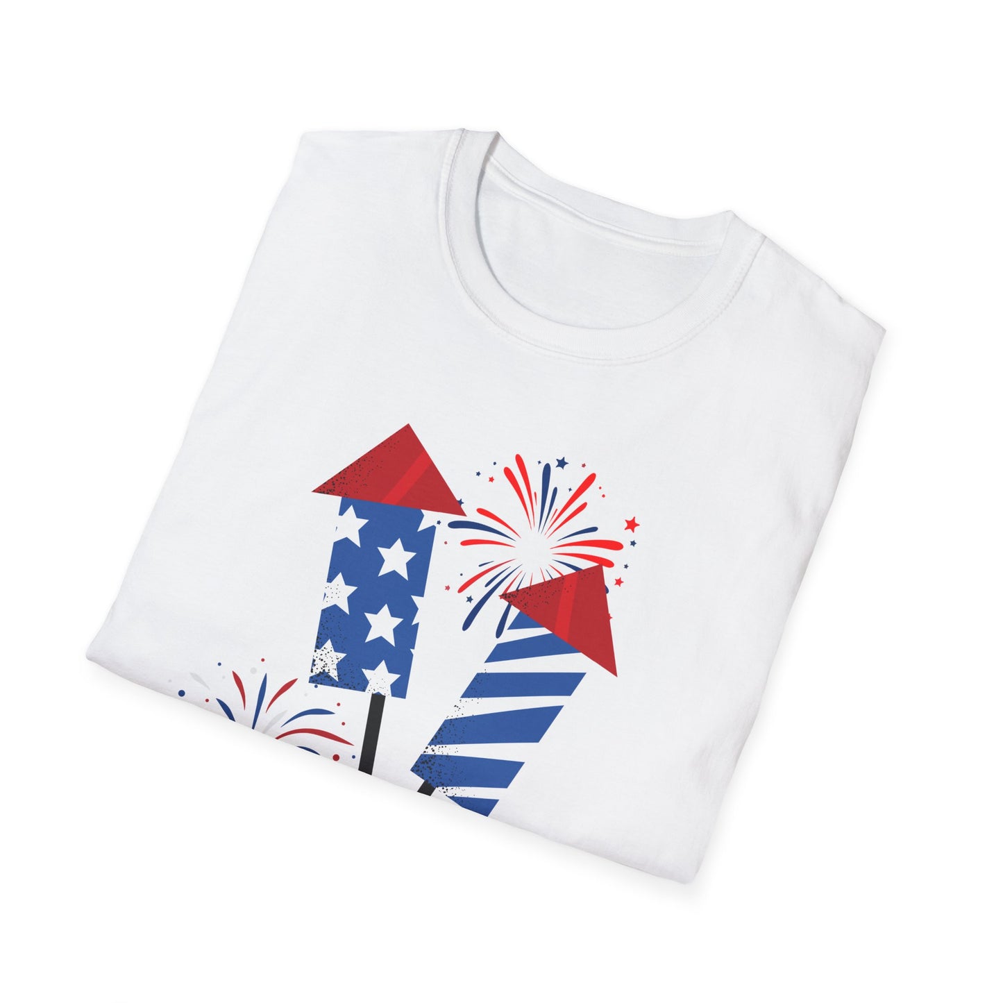 Fireworks Just Here To Bang Funny Tee Soft style T-Shirt