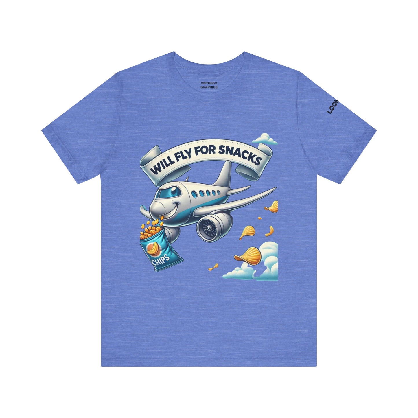 Pilot I Fly For Snack Soft Jersey Short Sleeve Tee Funny Graphic T-Shirt